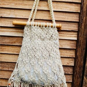 Handcrafted Cream Macramé Bag